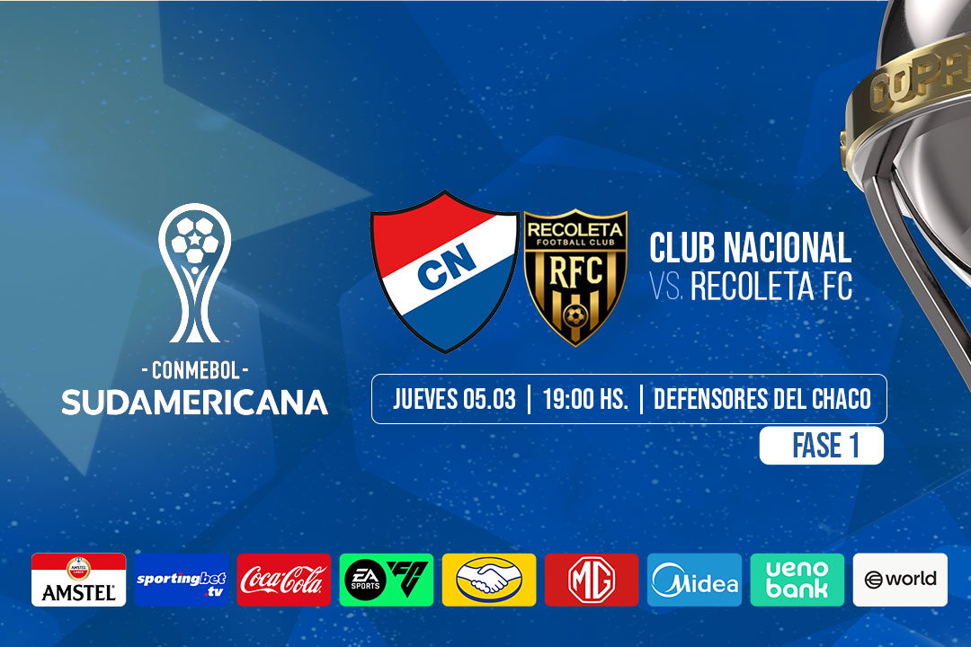 Banner SUDAMERICANA NACIONAL VS RECOLETA