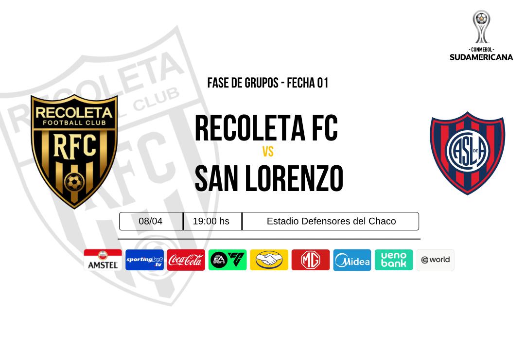 Banner RECOLETA VS SAN LORENZO ARG SUDAMERICANA