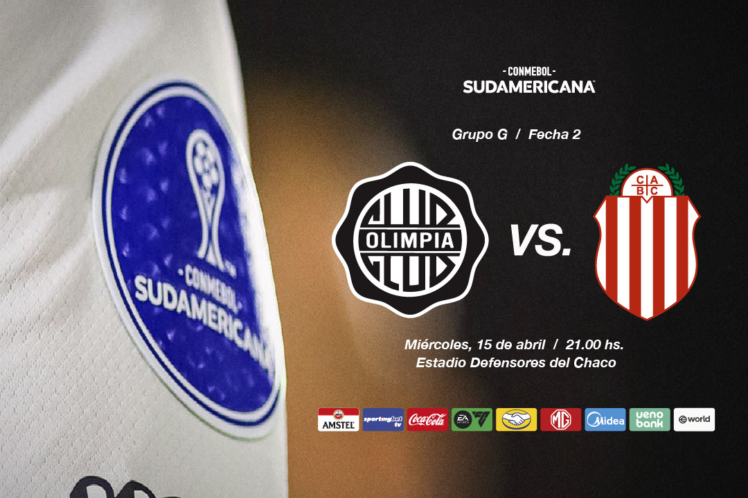 Banner OLIMPIA VS BARRACAS CENTRAL SUDAMERICANA
