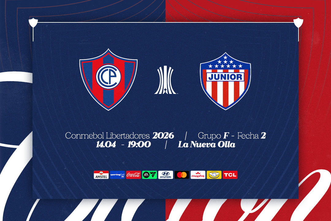 Banner CERRO VS JUNIOR LIBERTADORES 2026
